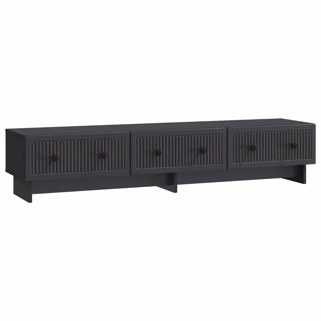 Mobile porta TV Design In in stile industrial nero con ripiani in MDF e metallo, L: 147 cm, P: 34,5 cm, H: 30 cm – 2