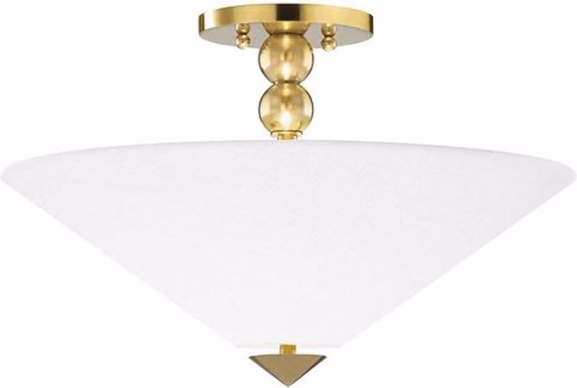 Casa Padrino plafoniera ottone antico / bianco Ø 45,7 x H. 29,2 cm - lampada da soffitto con paralume rotondo in vetro