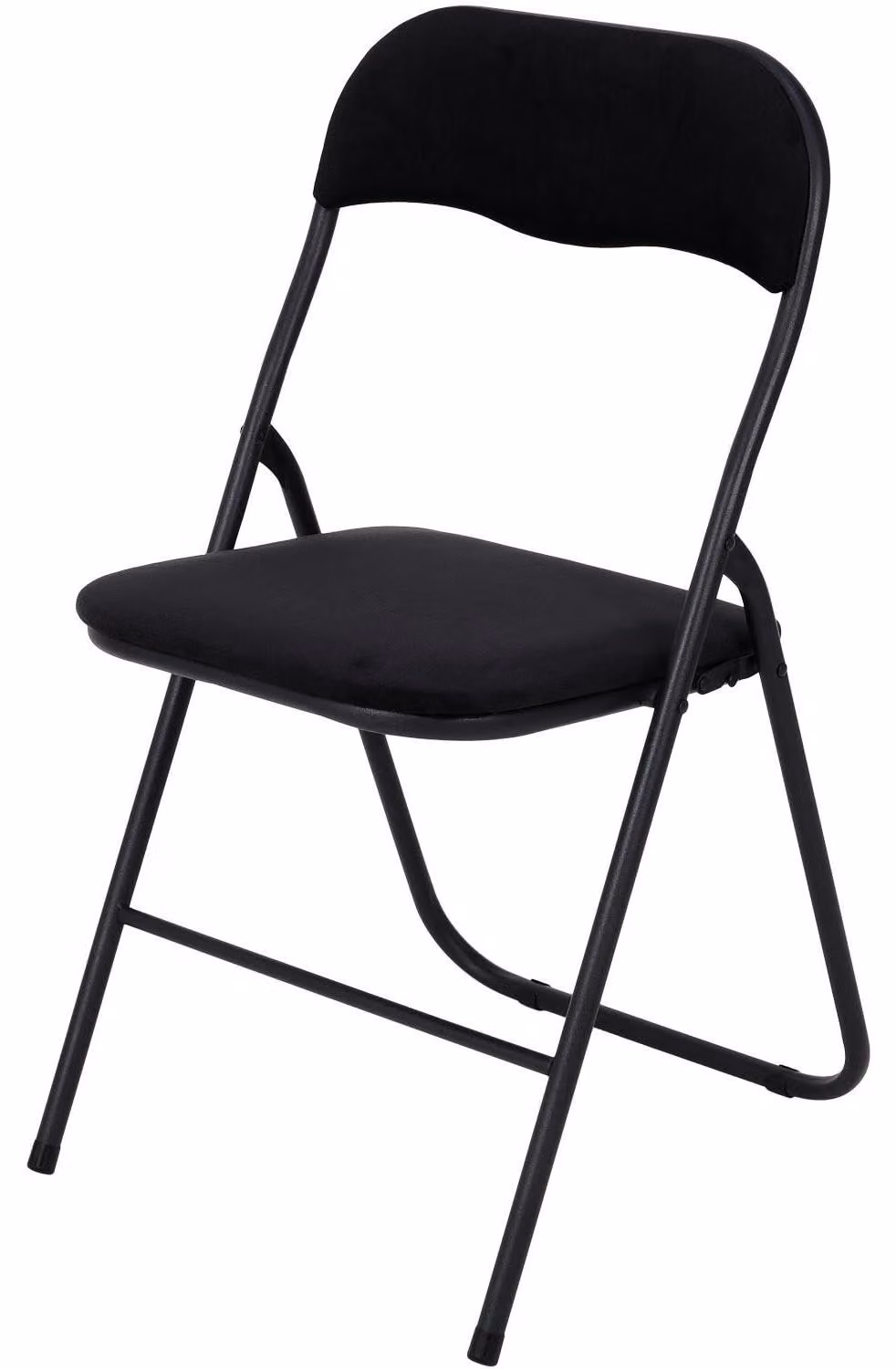 Sedia pieghevole in velluto - Elegante sedia nera per la casa e per eventi