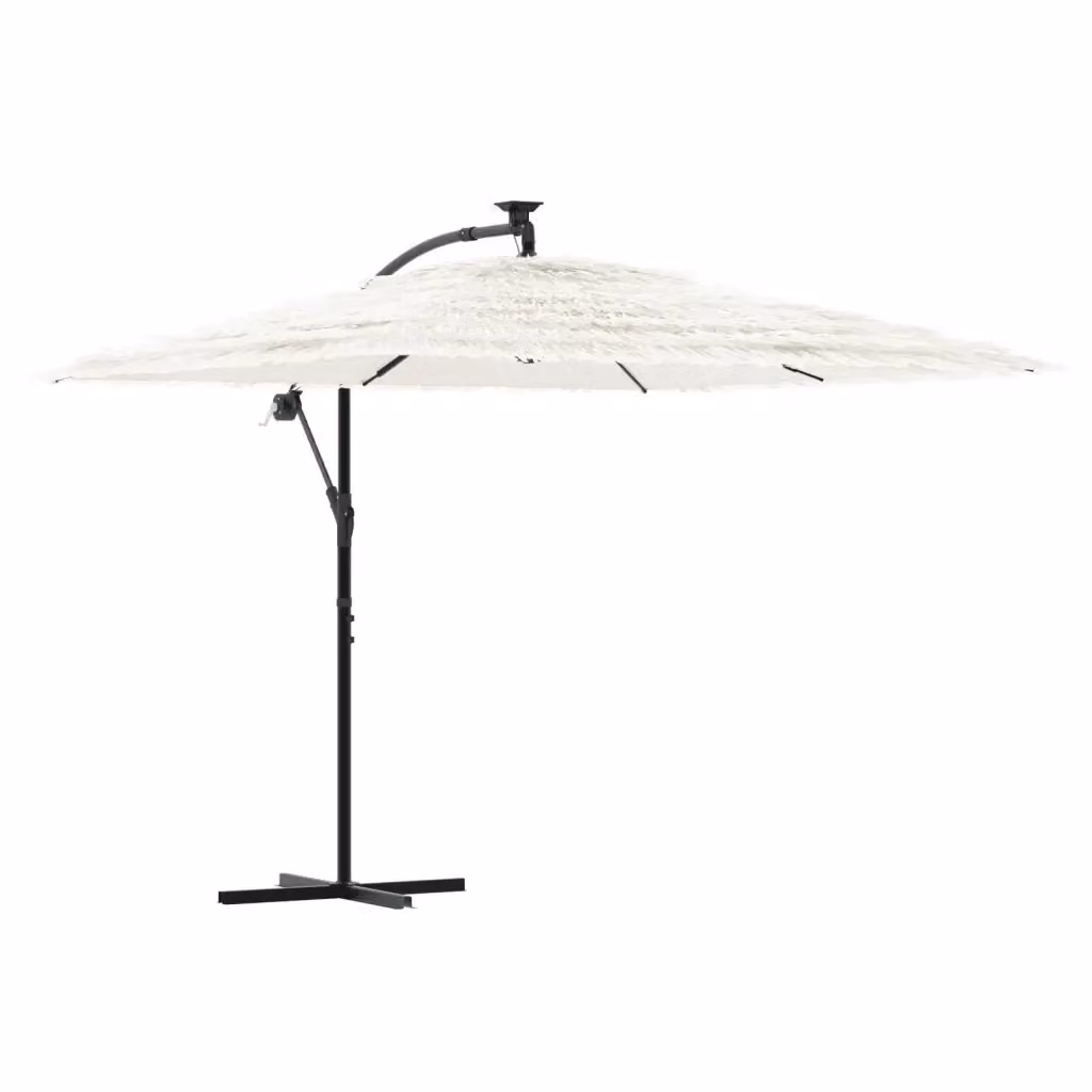 Ombrellone da giardino vidaXL in poliestere bianco con palo centrale in acciaio L: 269 cm, P: 269 cm, H: 235 cm – 2