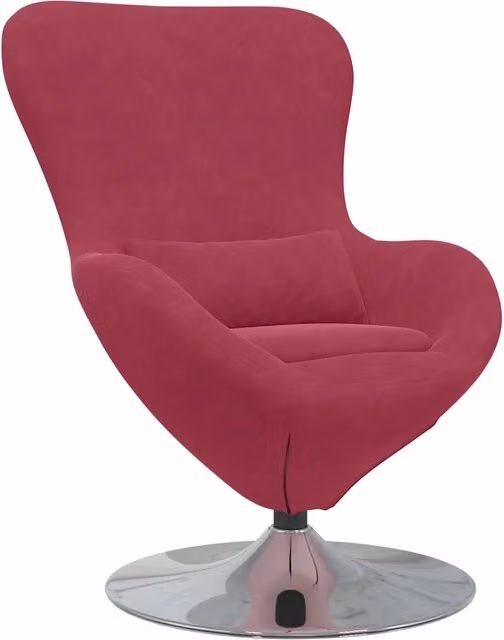 Poltrona | Sedia Relax uovo Rosso Vino Velluto