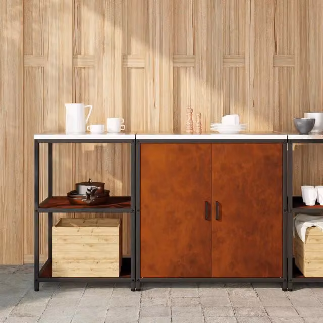Set di Stoccaggio per Cucina HATTEM 2 pz Ruggine Acciaio 3392686