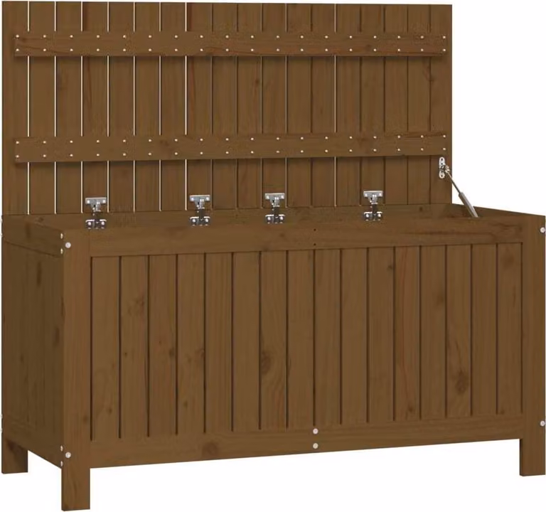 Contenitore da Giardino Ambra 115x49x60 cm Legno Massello Pino