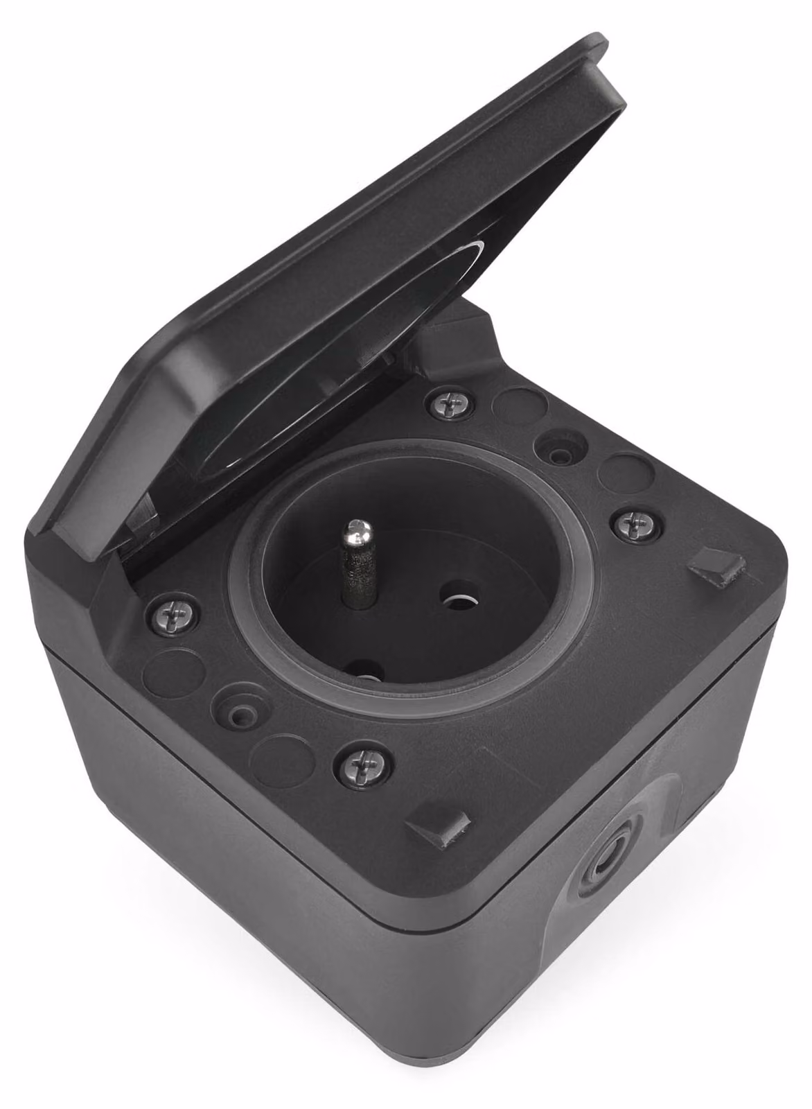 EMOS Grigio presa singola impermeabile IP55 D730420