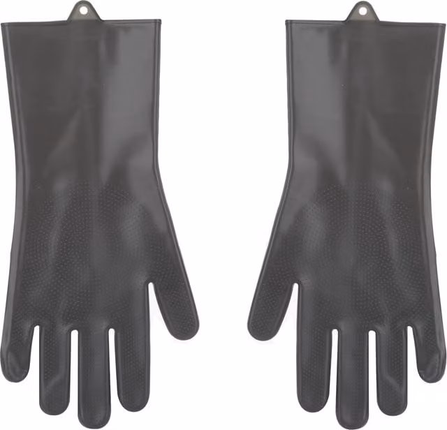 Guanti in silicone con setole KASANOVA colore grigio – 1