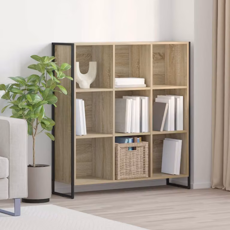 vidaXL Armadio per Libri in Stile Industrial Marrone L: 99,5 cm, P: 30 cm, H: 108 cm
