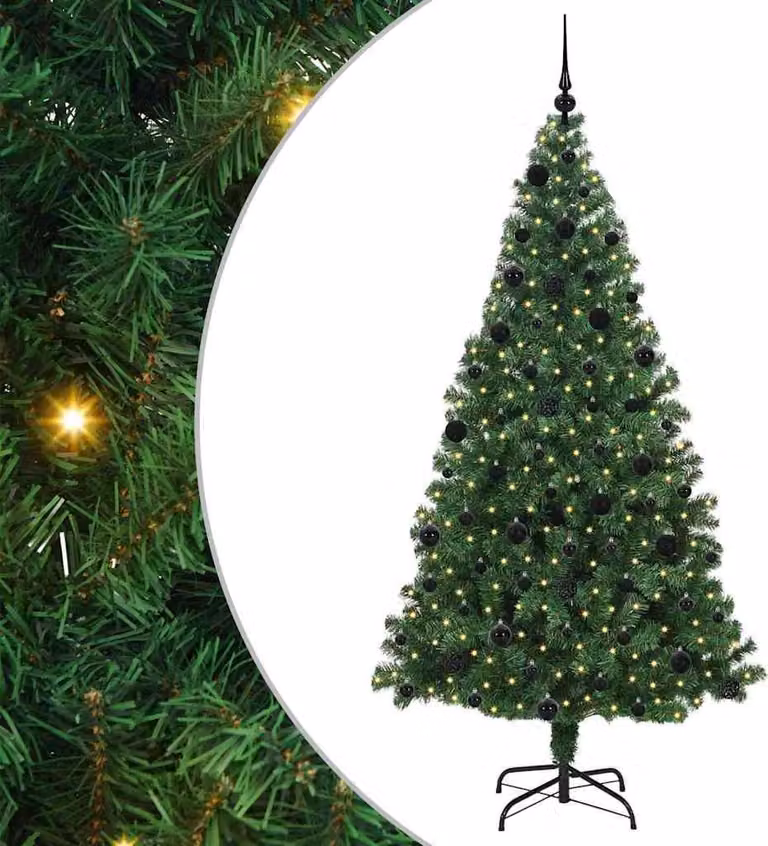 Albero di Natale artificiale con 300 LED Verde 210 cm