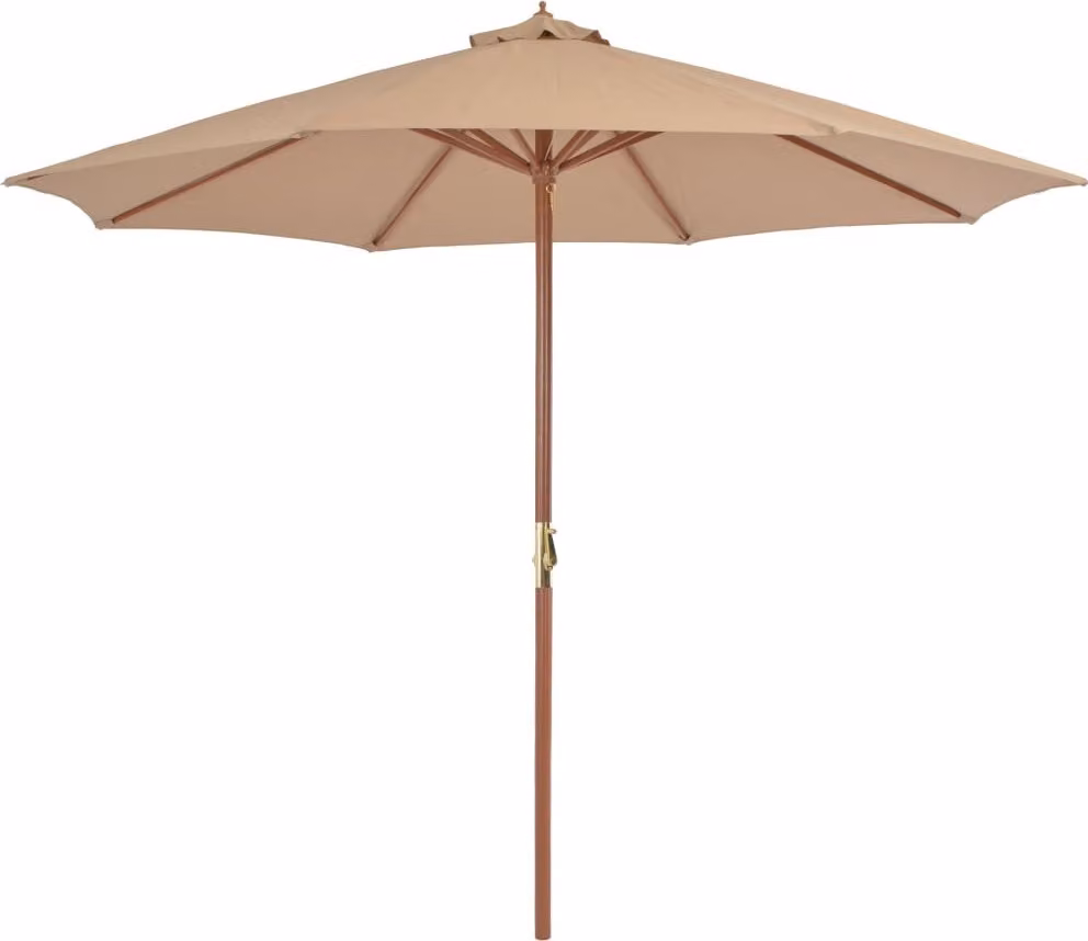 Maison Exclusive - Ombrellone con palo in legno 300 cm Taupe