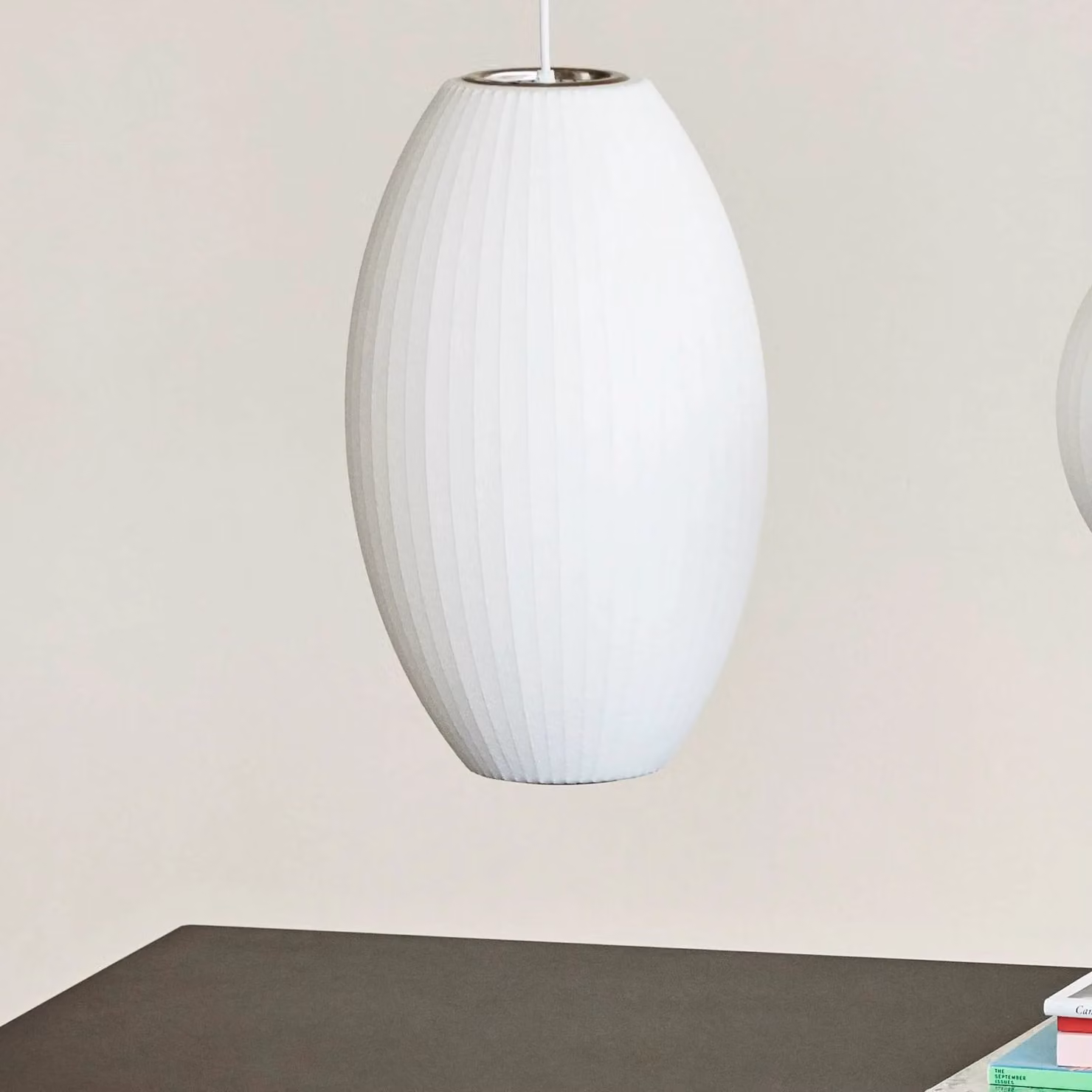 HAY Lampada a sospensione Nelson Cigar Bubble, dimmerabile, Bianco / Opale, Soggiorno / Sala da pranzo, Plastica, Design, Lampada a sospensione