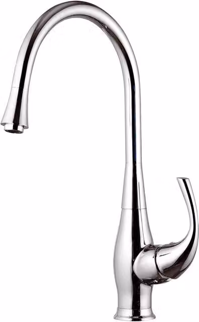Rubinetto Miscelatore Monocomando da Lavello Alto Mariani Pluto in Ottone Cromato con Beccuccio Girevole