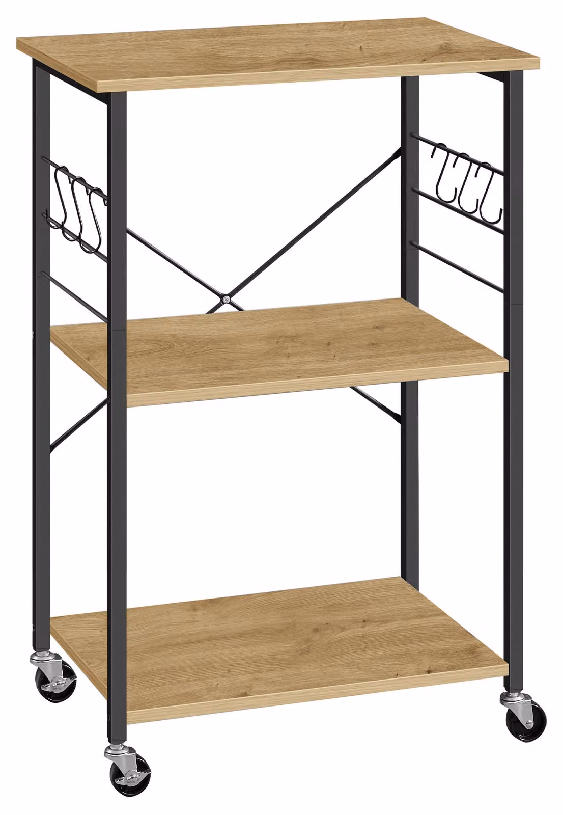 Mobile da cucina su ruote loft 60x40x89 cm rovere artisan