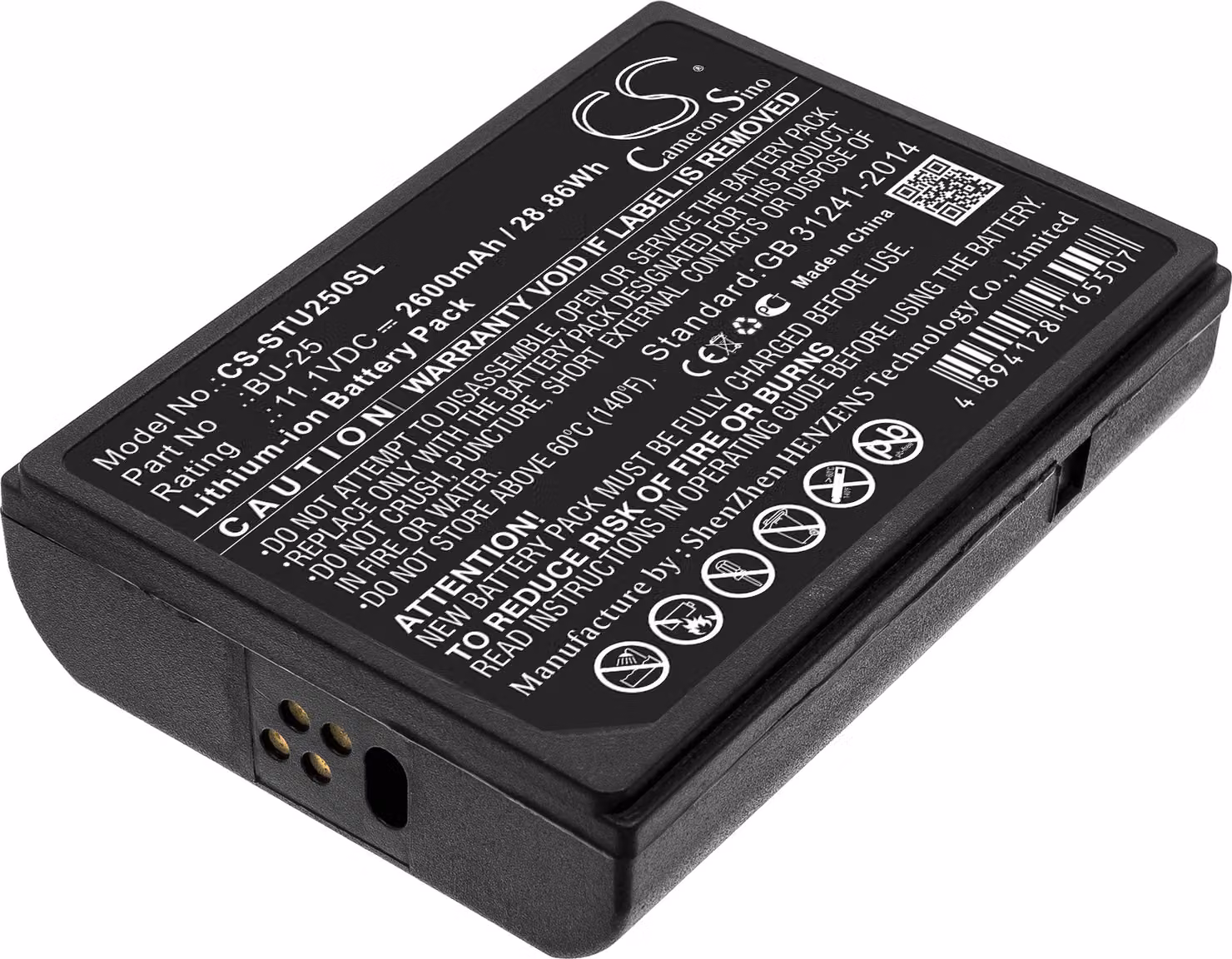 TECHTEK Batteria compatibile con [Sumitomo] Fusion Splicers BU25, Type-25, Type-25e sostituisce BU-25