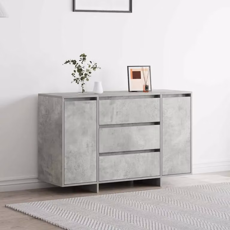 Credenza moderna vidaXL in legno ingegnerizzato grigio, L 120 x P 41 x H 75 cm