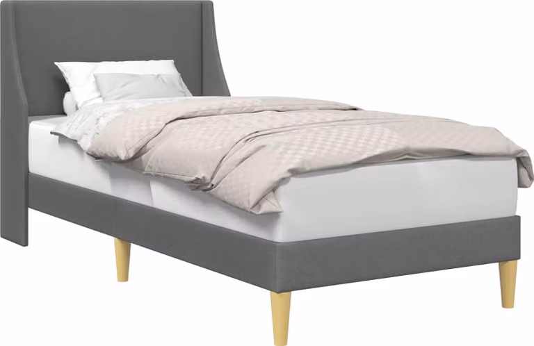 Struttura del letto Grigio scuro 90 x 190 cm Velluto