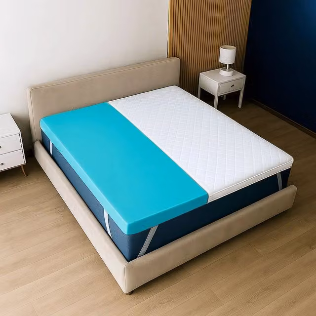 Topper in Memory Foam The White Stone a 9 Zone Differenziate, Rivestimento Sfoderabile in Tessuto Pure Anallergico, L/P: 200 x 140 cm, H: 7 cm