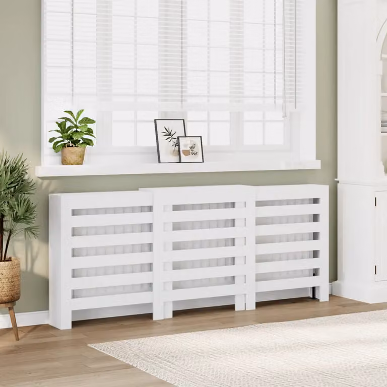 Copertura per radiatori vidaXL in legno MDF Bianco L 205 cm, P 21,5 cm, H 83,5 cm