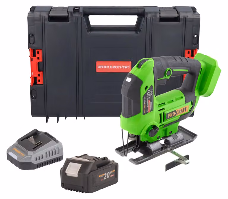 Seghetto alternativo a batteria Procraft ST22 20 V 80 mm Brushless + 1x batteria 4,0 Ah + caricabatteria + valigetta portautensili RHINO