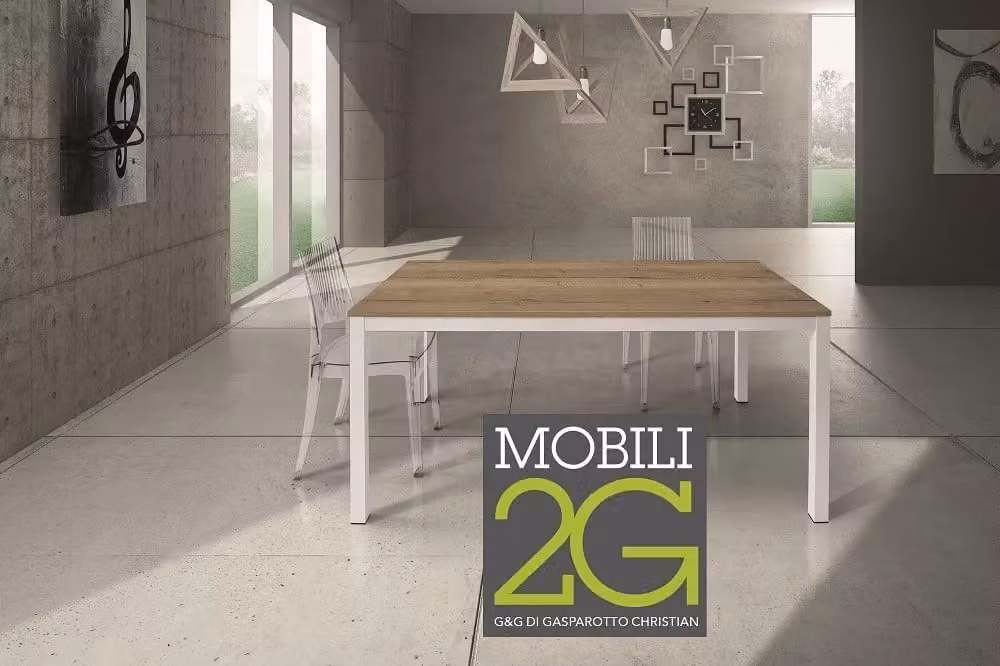 Tavolo da pranzo rettangolare allungabile in rovere nodato Mobili 2G L: 140 cm, P: 90 cm, H: 76 cm – 1