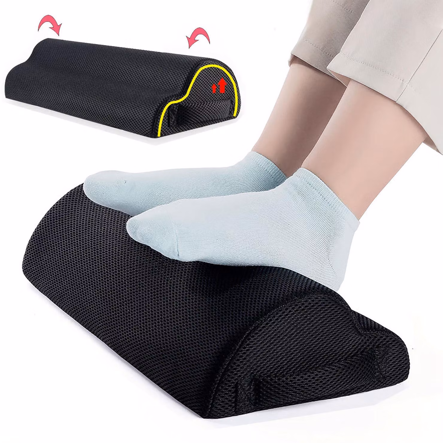 Omgoods - Poggiapiedi regolabili ed ergonomici con base antiscivolo