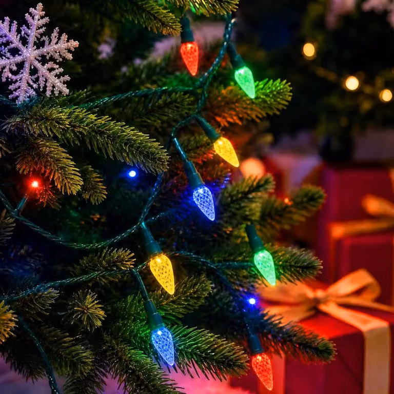 Catena luminosa da 5 metri, con 30 LED multicolore, 8 modalità, timer e resistente all'acqua