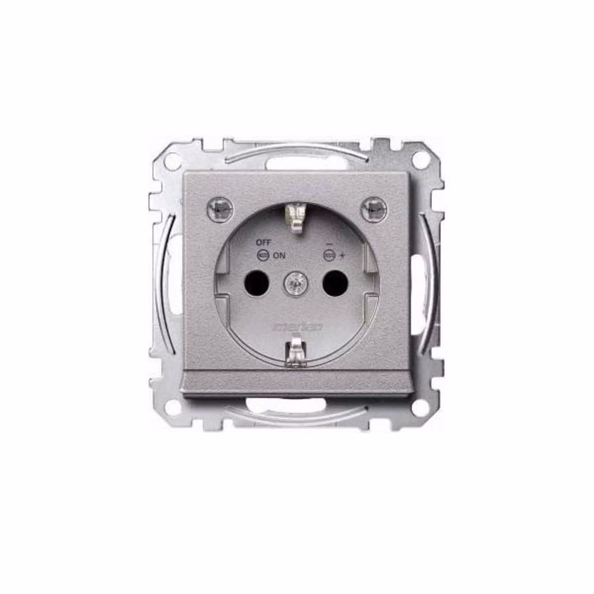 Merten MEG2304-0460 Steckdose CEE 7/3 Aluminium (MEG2304-0460)