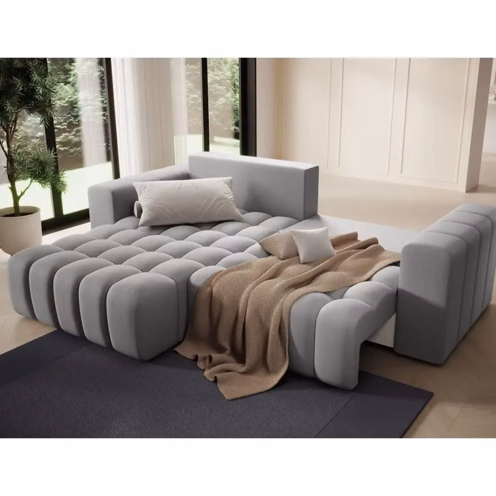 Divano ad angolo convertibile DORY MEUBLORAMA grigio con contenitore e lato sinistro 250 cm – 2