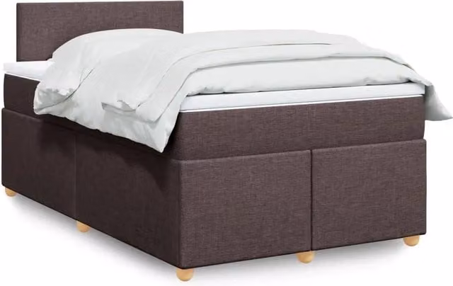 Letto Ibrido con Giroletto a Molle e Materasso vidaXL Marrone e Bianco L/P: 120 x 200 cm