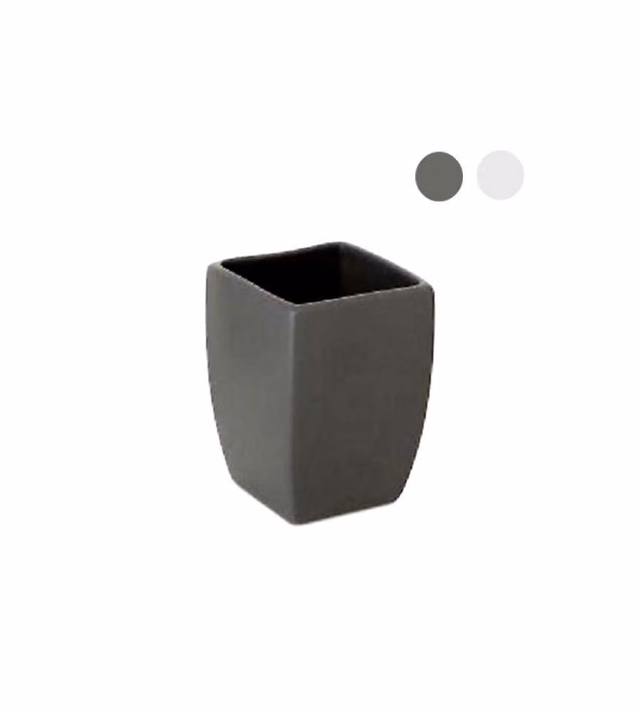 Bicchiere Bagno Thai Antracite   Cm 7,5 H 10 Tatay