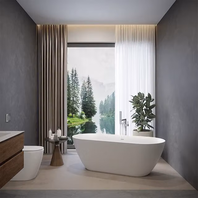 Vasca da bagno freestanding Atena in acrilico bianco opaco L: 170 cm, P: 75 cm, H: 58 cm