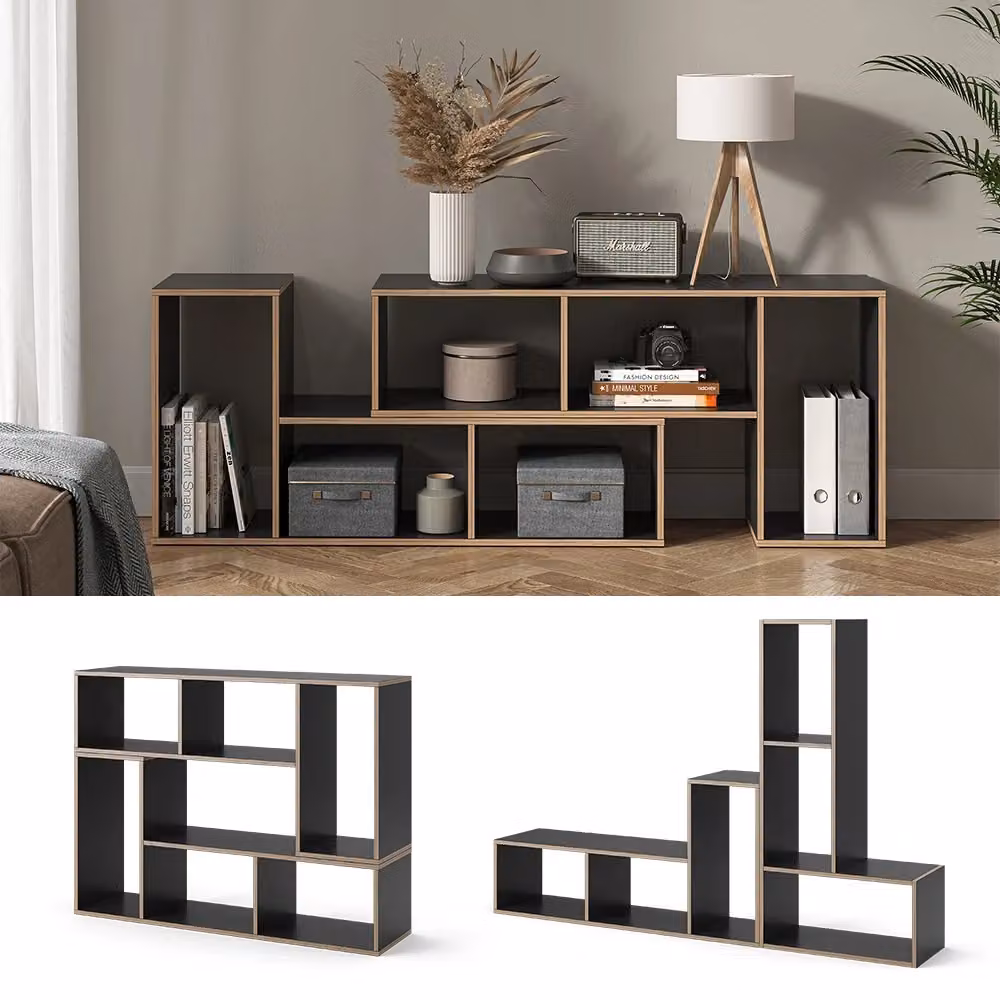 Set di 2 Librerie Tetrix Vicco Antracite L: 112.8 cm, P: 56.4 cm, H: 30.0 cm – 2