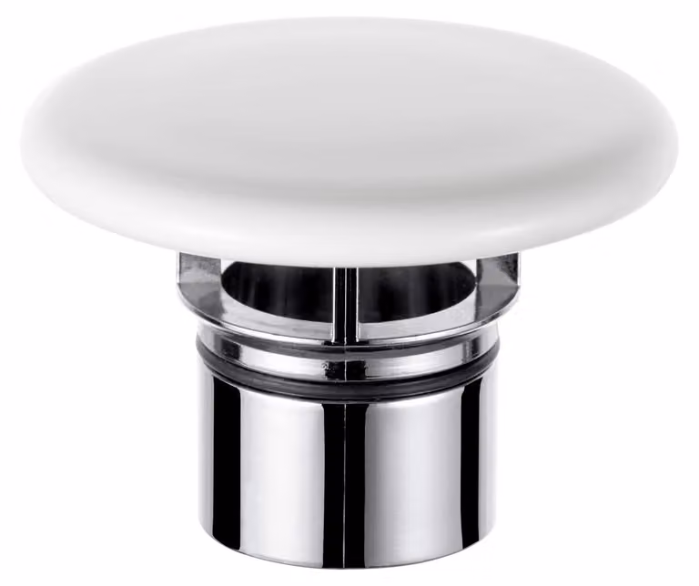 KEUCO cache-valves en céramique pour garniture d'écoulement et de trop-plein CLOU, blanc, 59990310000, 59990310000