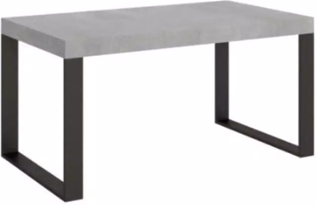 Tavolo allungabile 160/264x90 cm Tecno Premium colore cemento gambe antracite