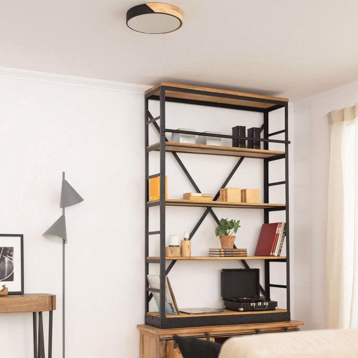 Pannello LED rotondo da soffitto, 18W | Temperatura di colore regolabile | Diametro 320mm | Flusso luminoso 1600lm | Installazione semplice | Metallo nero