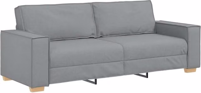Divano | Divano da soggiorno | Sofa a 3 posti Grigio Chiaro 220x78x84 cm Tessuto