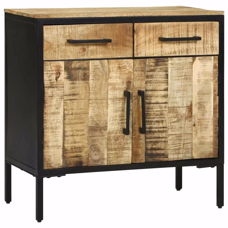Mobile contenitore con cassetti, dimensioni 70 x 35 x 70 cm, in legno massello di mango