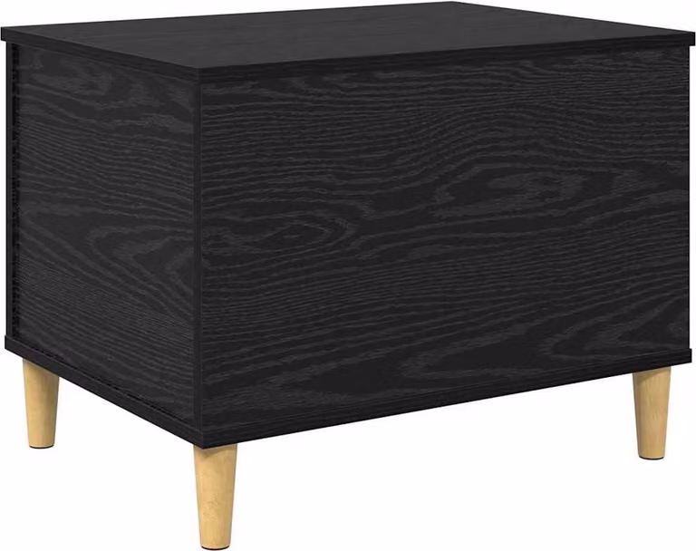 Armadio da Notte Rovere Nero 60 x 44,5 x 45 cm