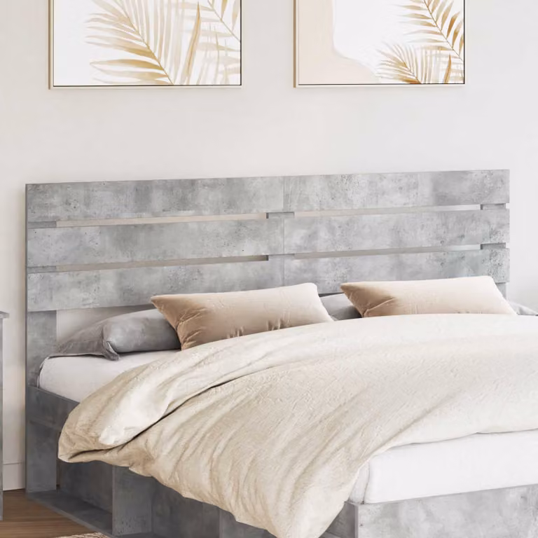 Testiera per letto moderna vidaXL in legno ingegnerizzato, Grigio cemento
