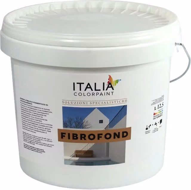 Fondo acrilico bianco Fibrofond Italia Colorpaint per supporti interni ed esterni, 12,5 l