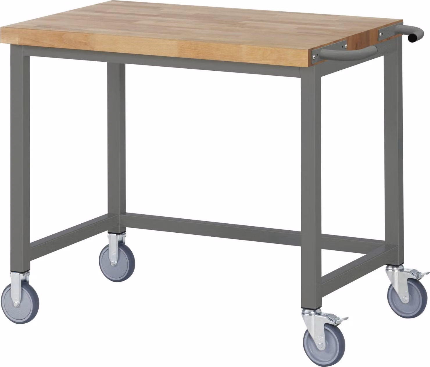 STIER Banco da lavoro mobile Premium, 100x70x88 cm, acciaio e faggio, banco da lavoro di montaggio