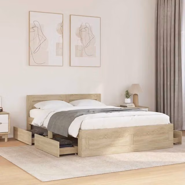 Struttura del letto Sonoma 137 x 188 cm Legno ingegnerizzato 3402854