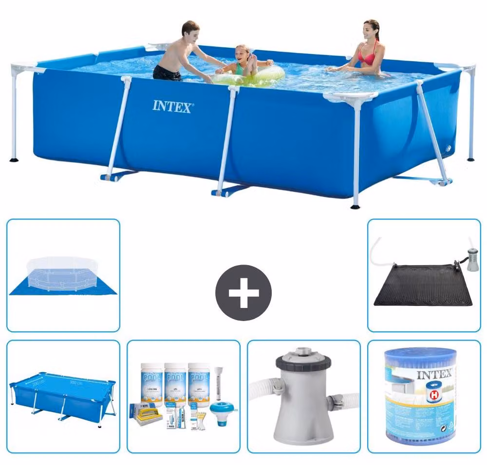 Piscina fuori terra rettangolare - 300x200x75 cm - 7 pezzi - Modello S40223
