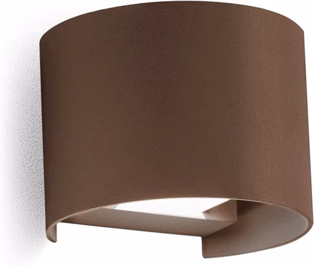 Applique da esterno Gea Henk in metallo marrone con LED regolabile IP54