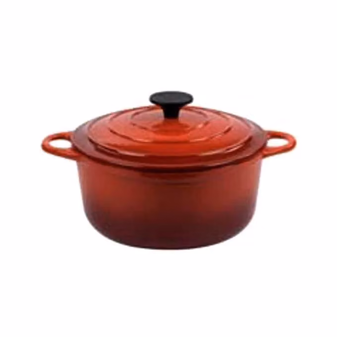 Casseruola tonda in ghisa smaltata Ilsa con coperchio in vetro, colore rosso e bianco, diametro 26 cm – 2