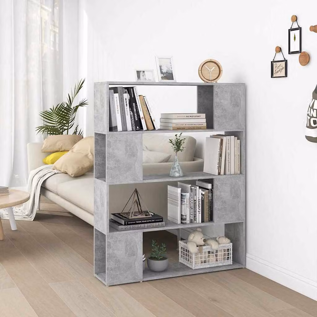 Libreria/Divisorio vidaXL Grigio, L 100 cm x P 24 cm x H 140 cm