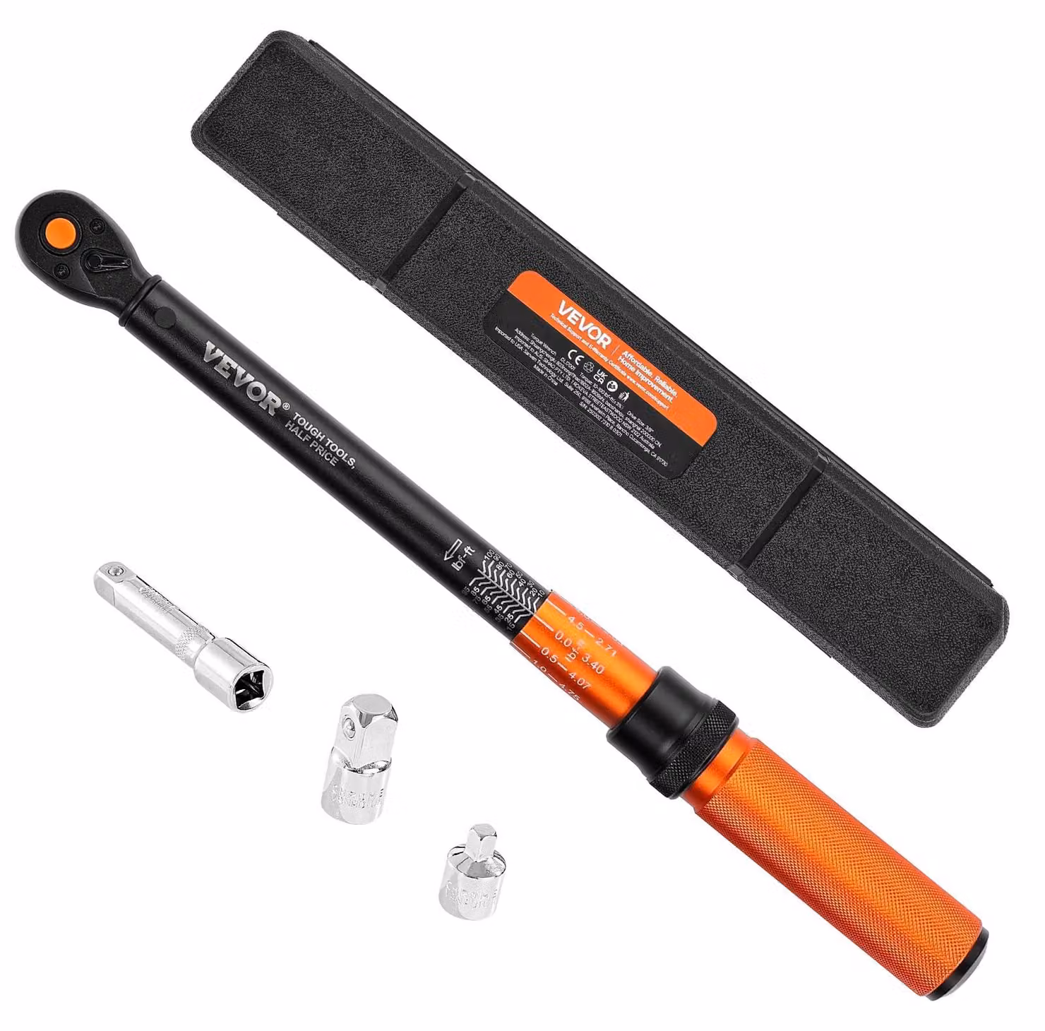 Solidchoice - Chiave dinamometrica per coppie, da 10 a 100 lbf-ft e da 13,6 a 135,6 N·m, con custodia per il trasporto