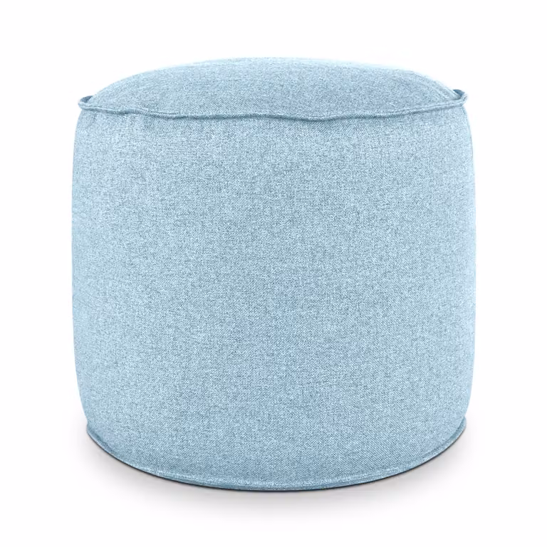 Pouf Rotondo da Interno & Esterno Piuma S Celeste