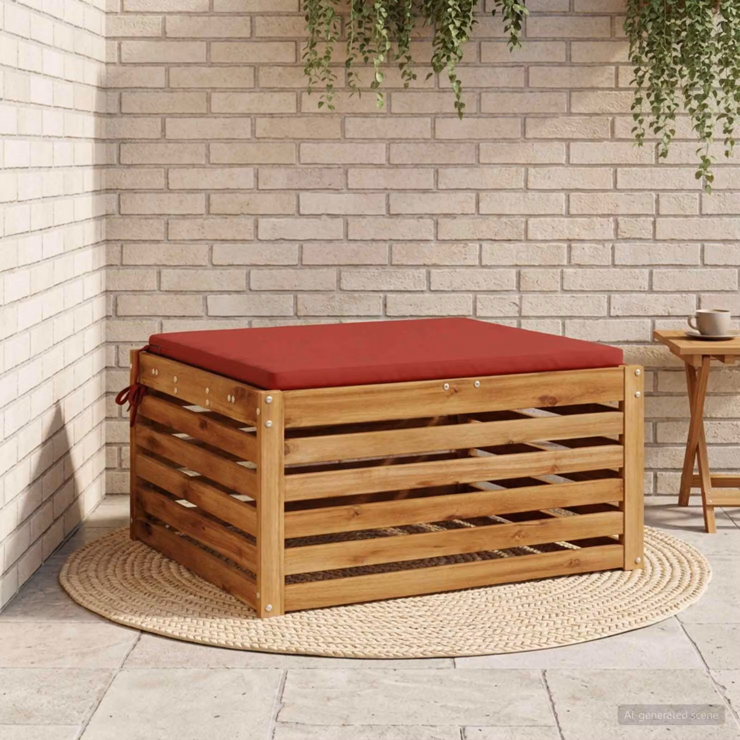 Cuscino per sedia vidaXL SOEST rosso in poliestere con rivestimento lavabile e resistente ai raggi UV