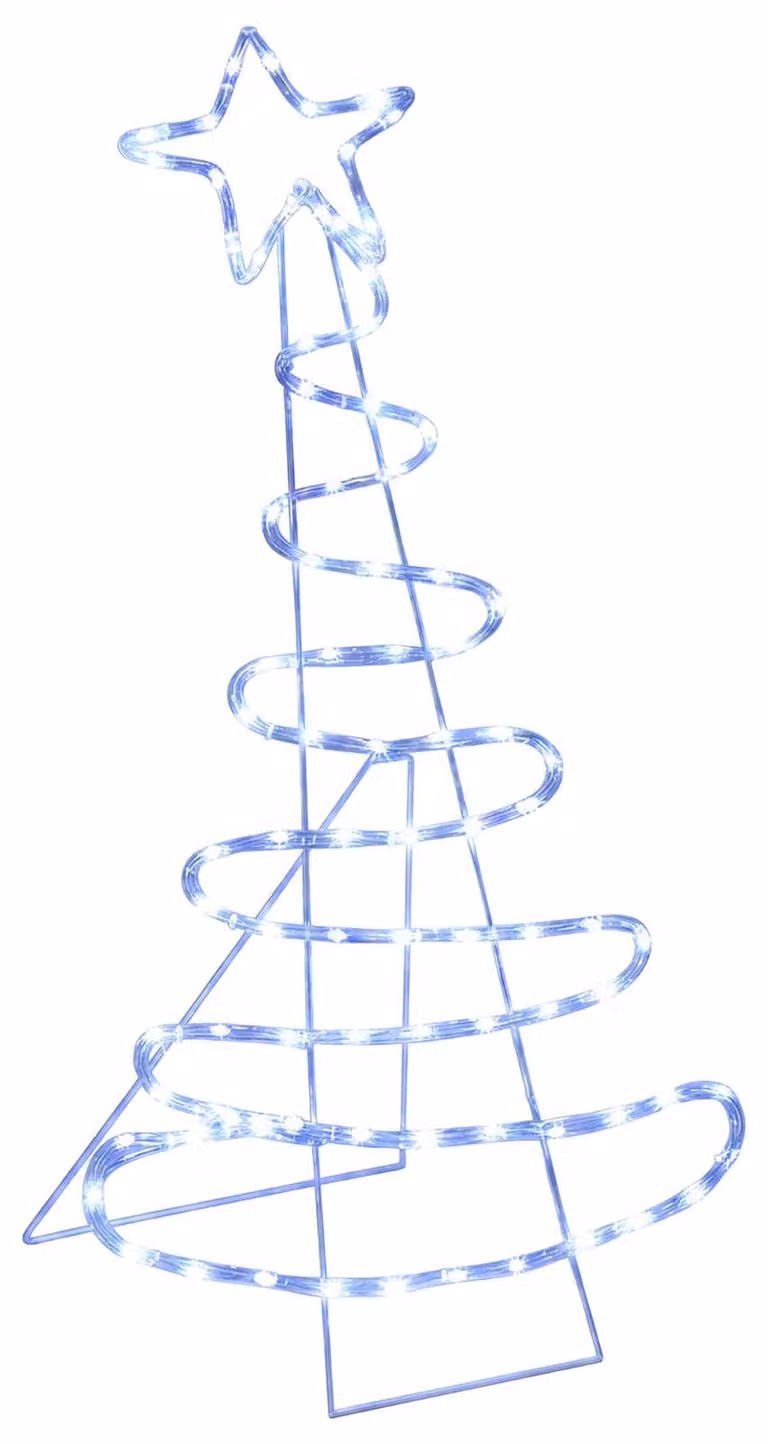Albero di Natale a LED, modello LOVIISA, 100 LED blu, dimensioni 51 x 99 cm