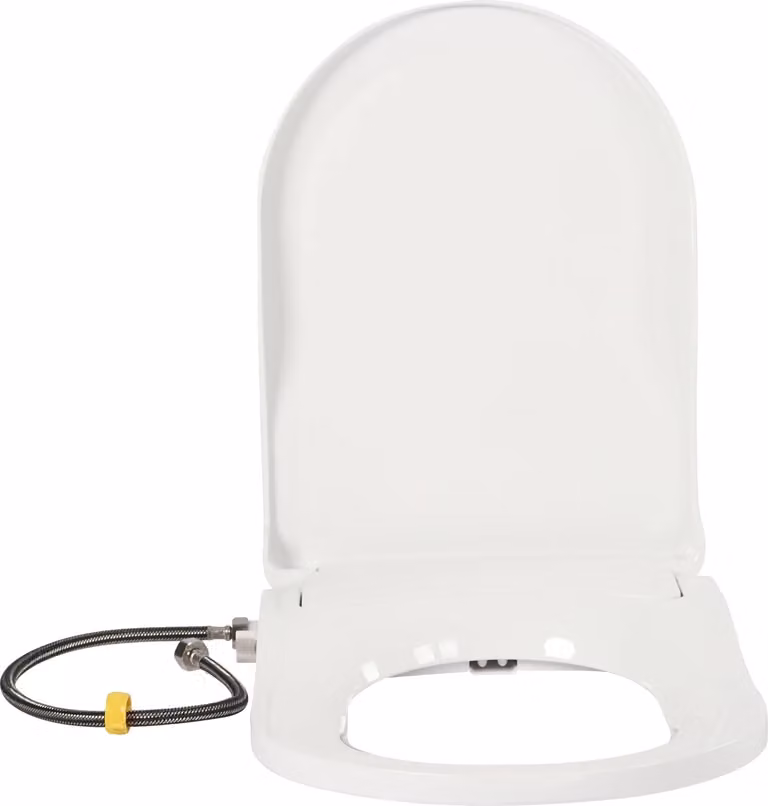 Sedile per bidet, sistema a doppio ugello, facile installazione, BIANCO