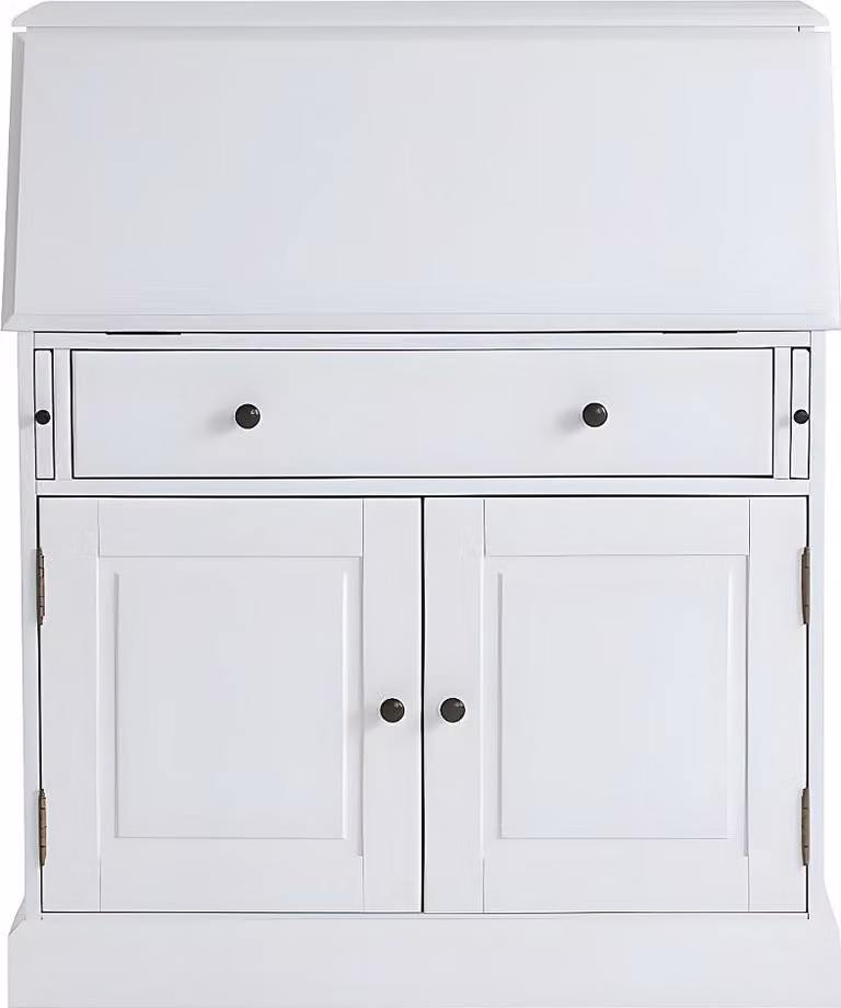 Segreteria - MDF e pino - Bianco - CLEORE